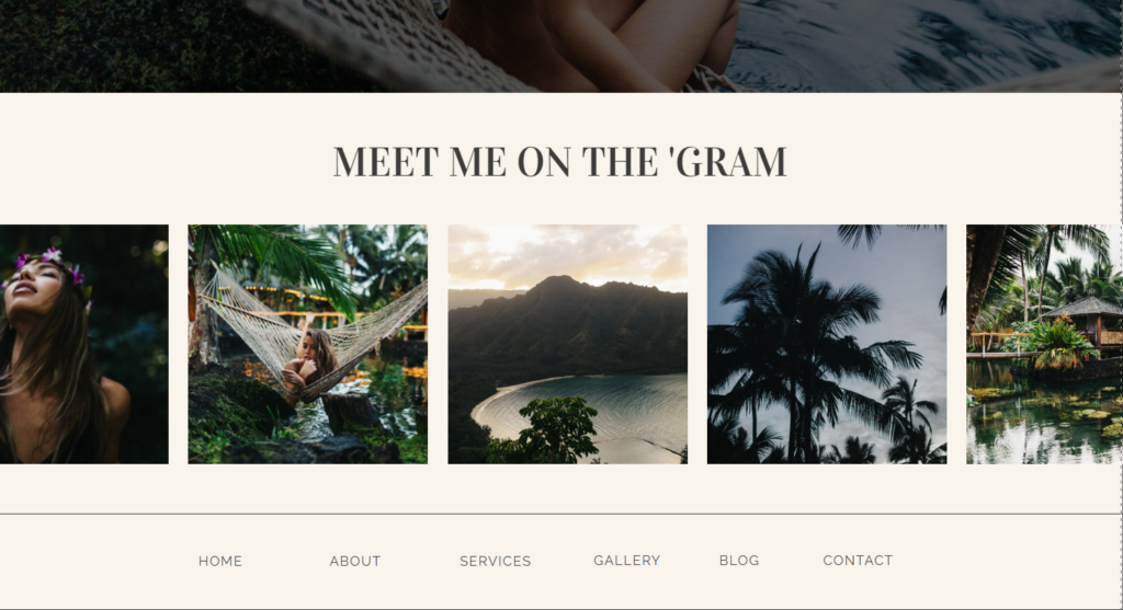 Malabella Design Maui Love Website Template Instagram Feed